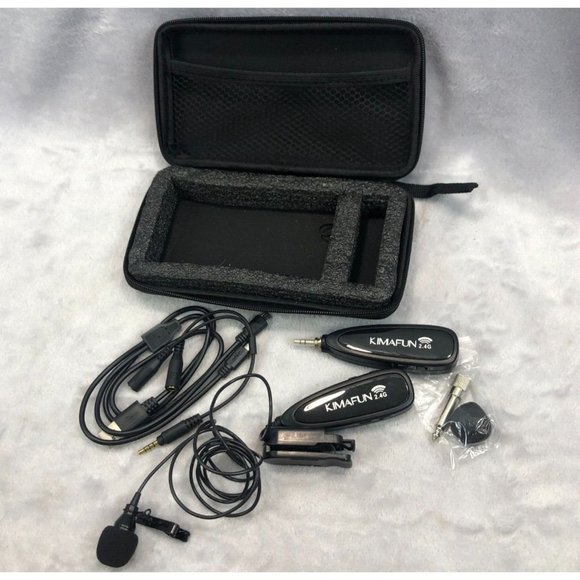 KIMAFUN Wireless Lavalier Microphone System, 2.4G Wireless Lapel Microphone - Picture 1 of 6